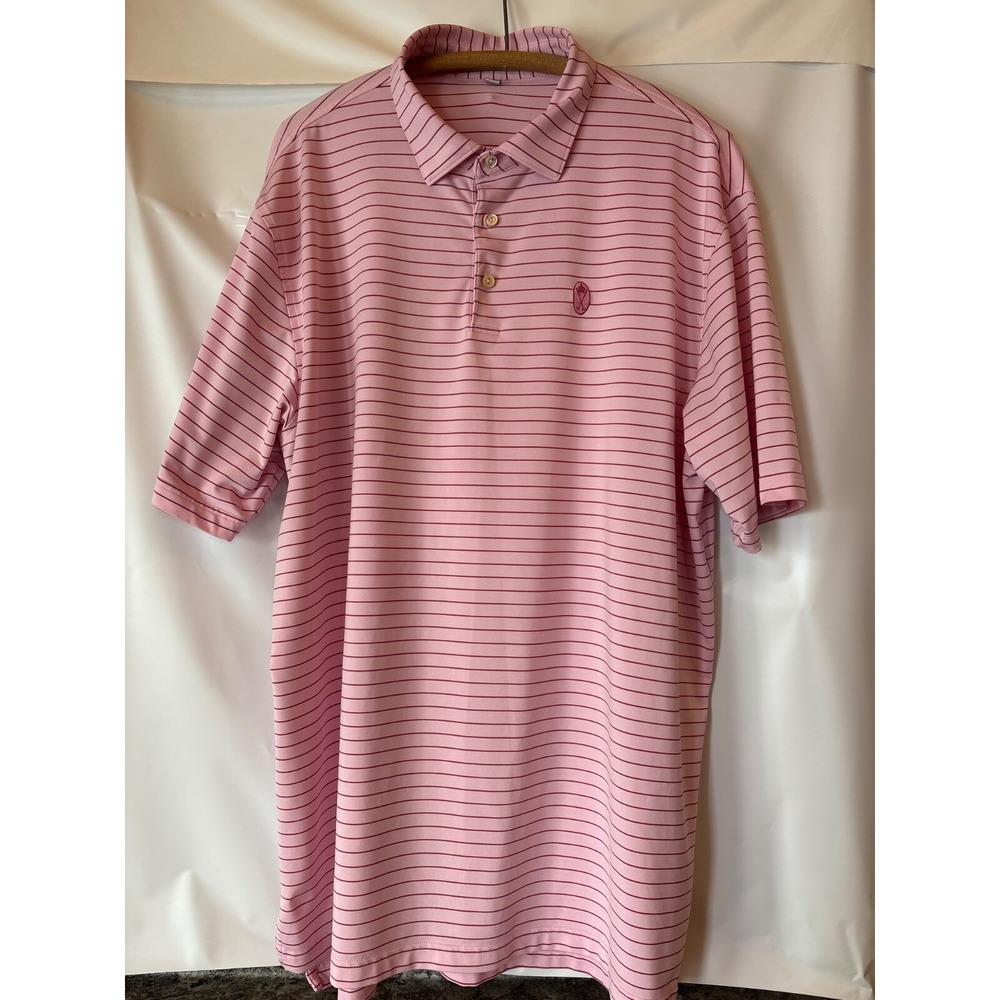 PETER MILLAR Summer Comfort Men's Halifax Stripe Stretch Jersey Polo, Sz XL
